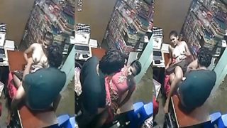 Desi Tamil Girl Affair With Shop Owner Fucking CCTV View